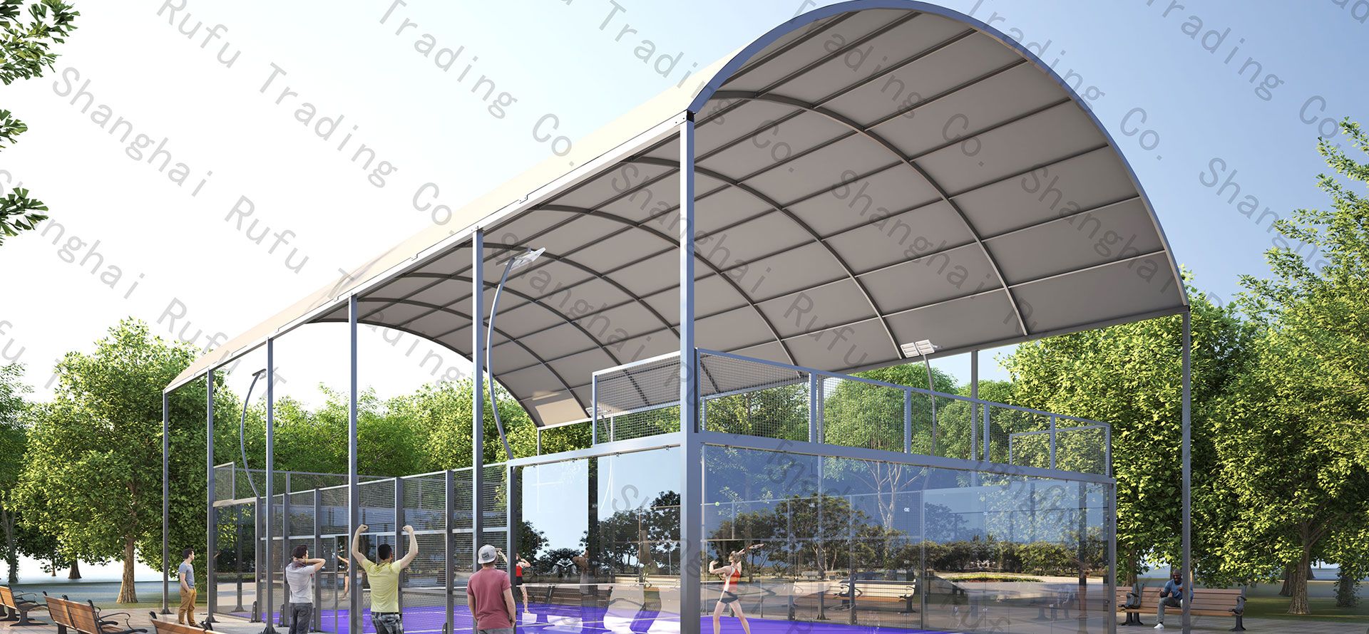 Padel Court with Roof