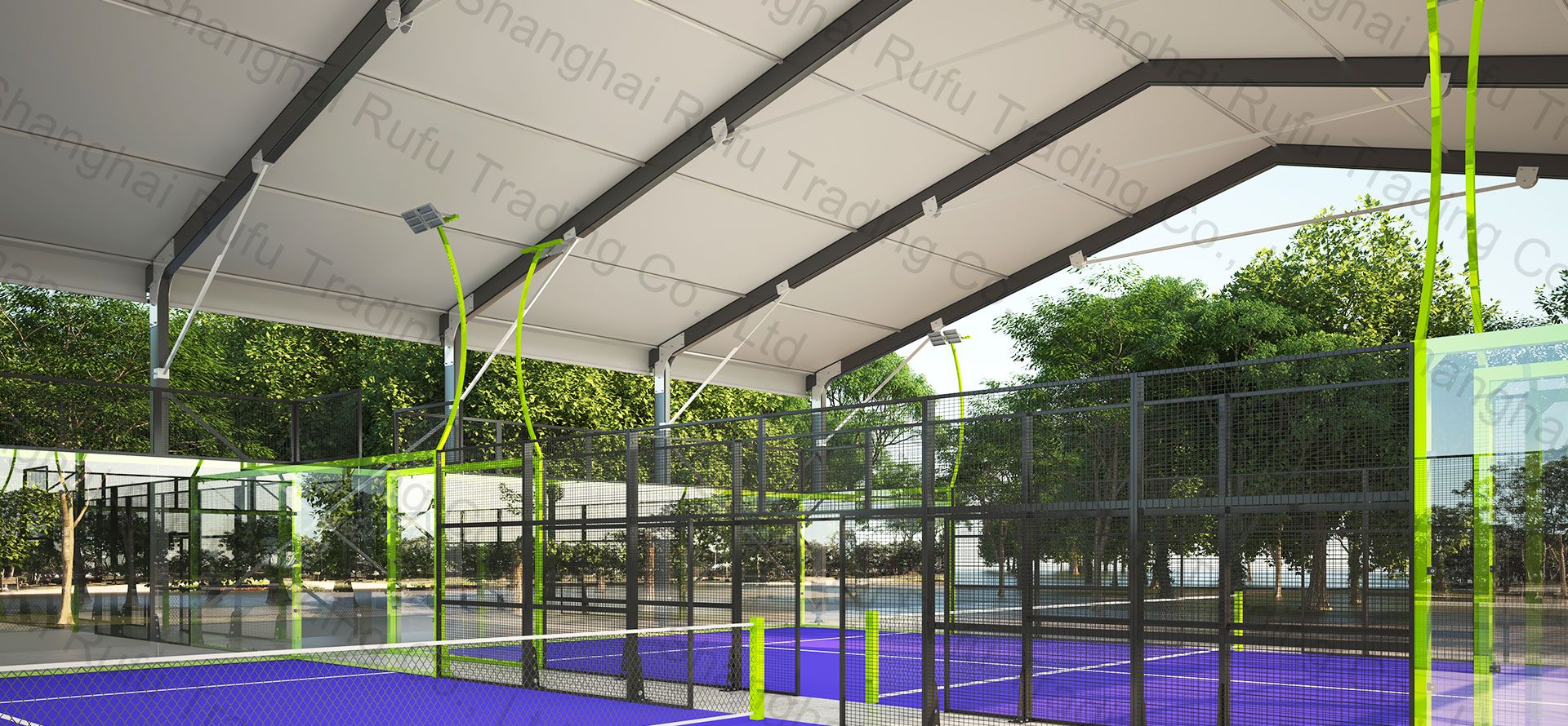 Padel Court with Roof