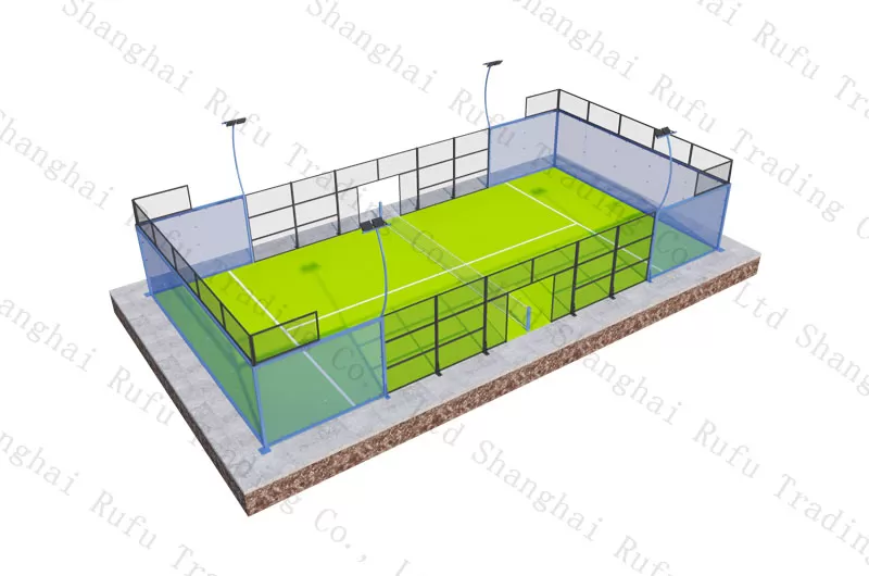 Accept customized professional outdoor super panoramic Padel Court
